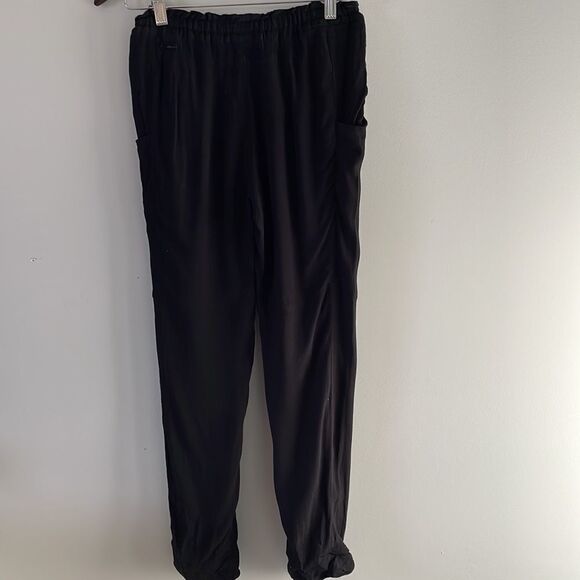 𝅺Wilfred Aritzia Tie Waist Relaxed Dress Pants/Joggers Size XS Black - Picture 6 of 11